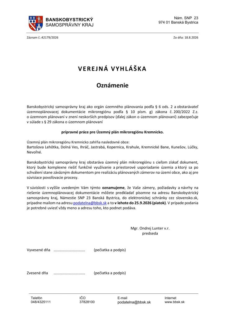 Verejná vyhláška